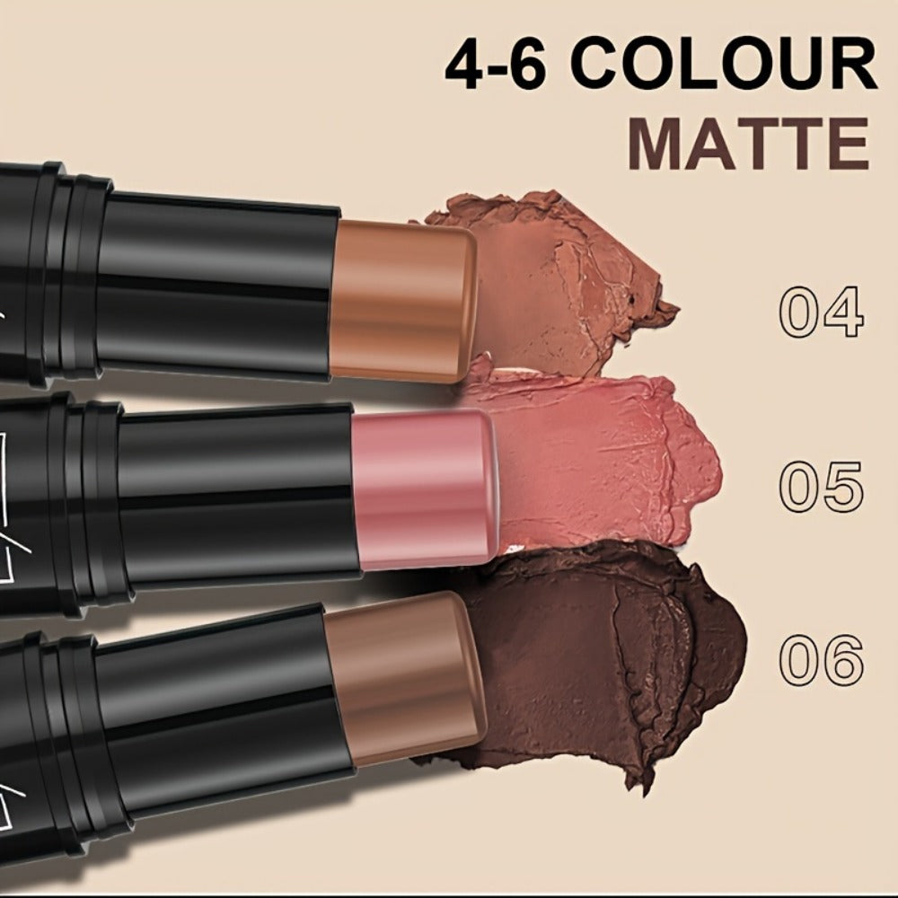 3-in-1 Makeup Stick Set 6pcs – Waterproof Blush Eye Shadow & Highlighter Stick, Long-Lasting Moisturizing Cream Formula — ima
