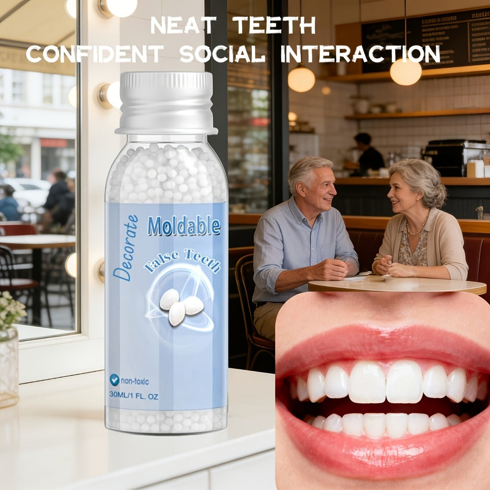 Moldable Fake Teeth Kit for Adults & Seniors, Temporary Dental Veneers Missing Tooth Filling Snap On Teeth — image 8