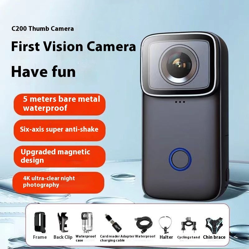C200 Thumb Sports Camera Anti-Shake HD Metal Body Compact Camera