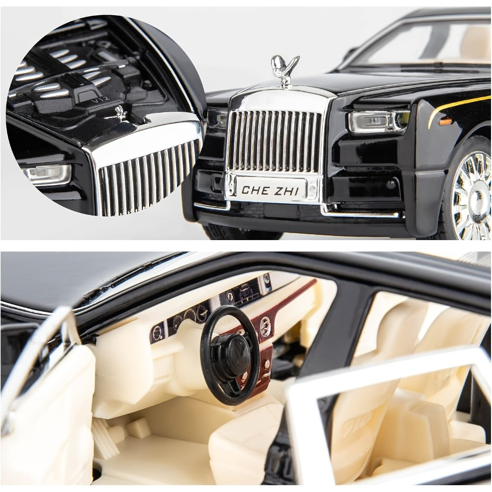 Collectible Diecast Car Model Zinc Alloy with Display Base & Openable Doors – Highly Detailed Static Decoration for Home Offi