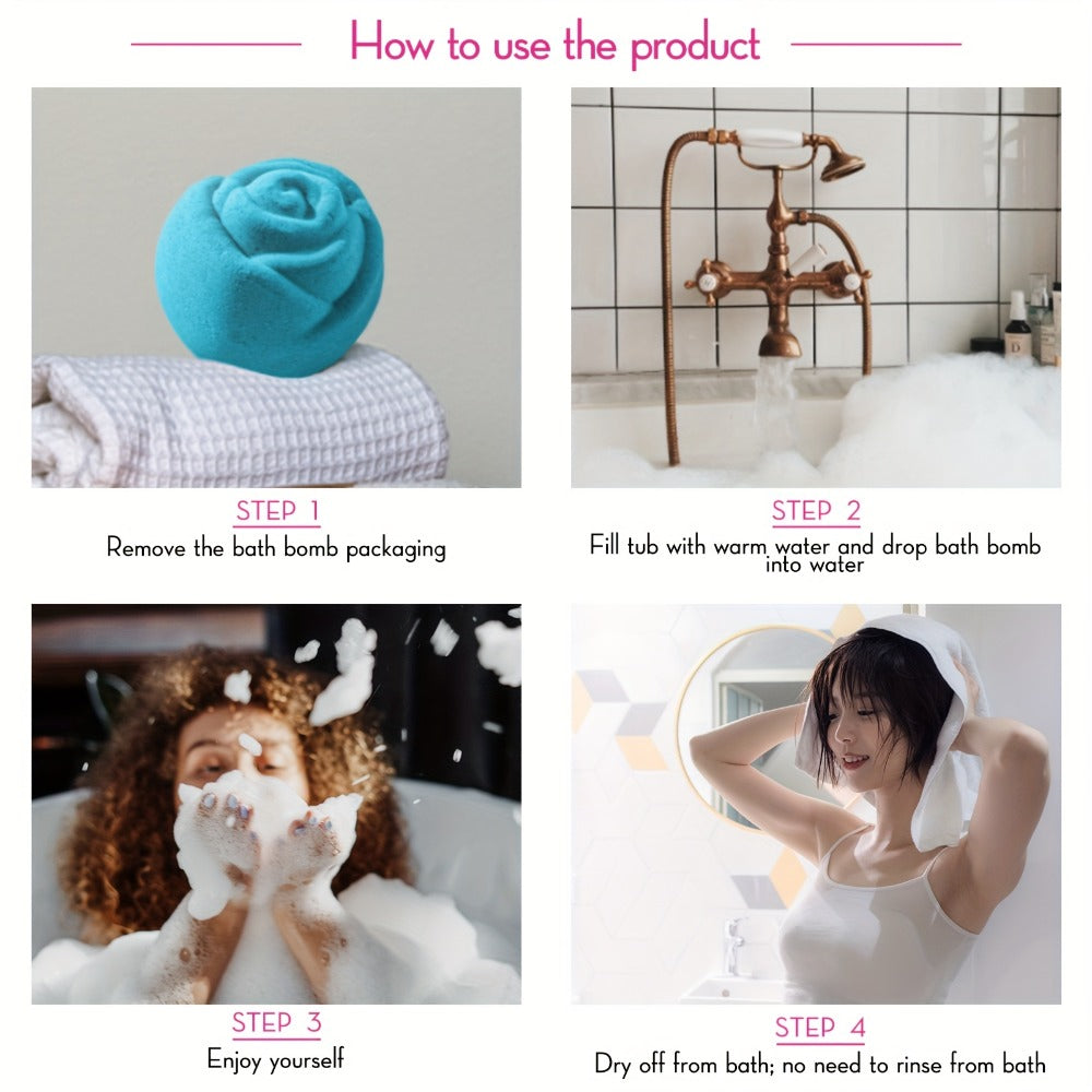 Bath Bombs, 12-Piece Shea Butter and Essential Oil Gift Set with Assorted Round Fizzers and Fragrance Labels — image 7