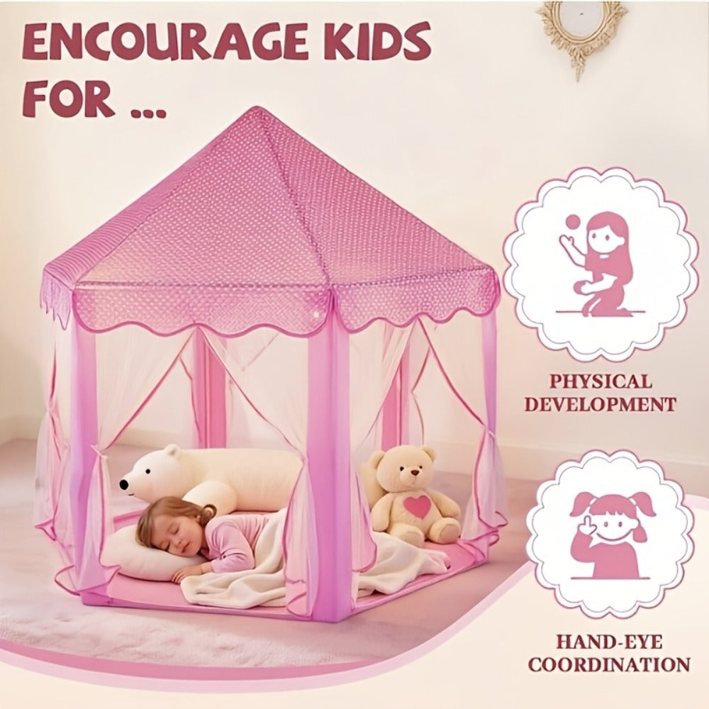 Princess Castle Play Tent for Girls Kids Indoor Outdoor Playhouse Large Toy with the Listed Color, Size or Set Options for Ev