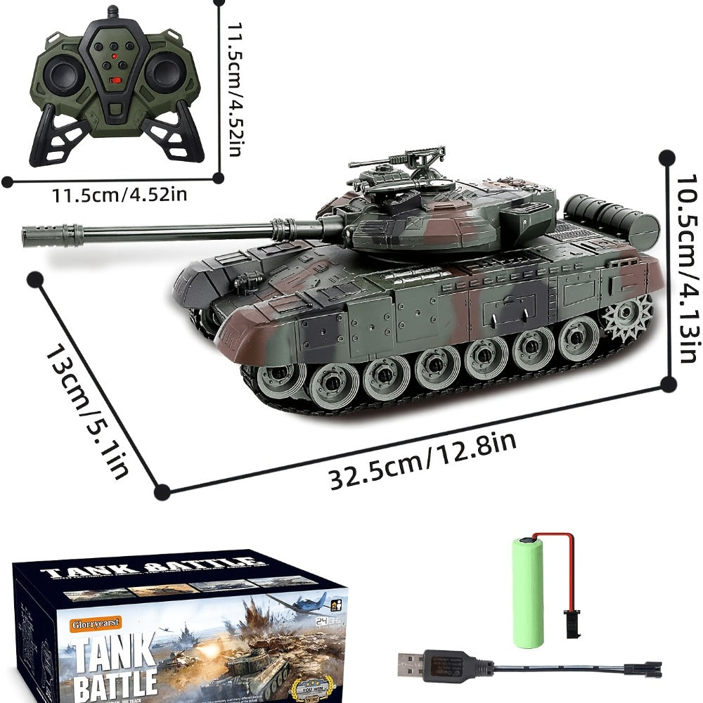 RC Armored Tank 1:16 Scale Tracked Off-Road, Remote Control Military Tank Collectible Display Model for Boys Kids & Collector