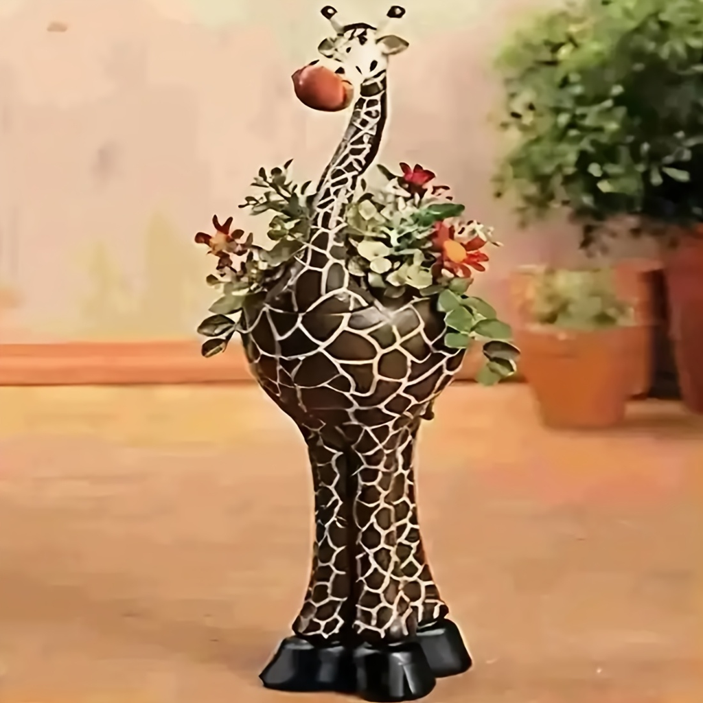 Giraffe Flower Pot Planter - Animal Succulent Pot Indoor Outdoor Garden Decor — image 2
