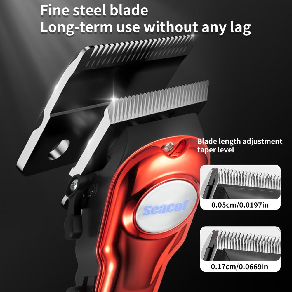 900mAh LCD Hair Clippers for Men – USB Rechargeable Cordless Electric Trimmer with Limit Combs & Cleaning Brush — image 4
