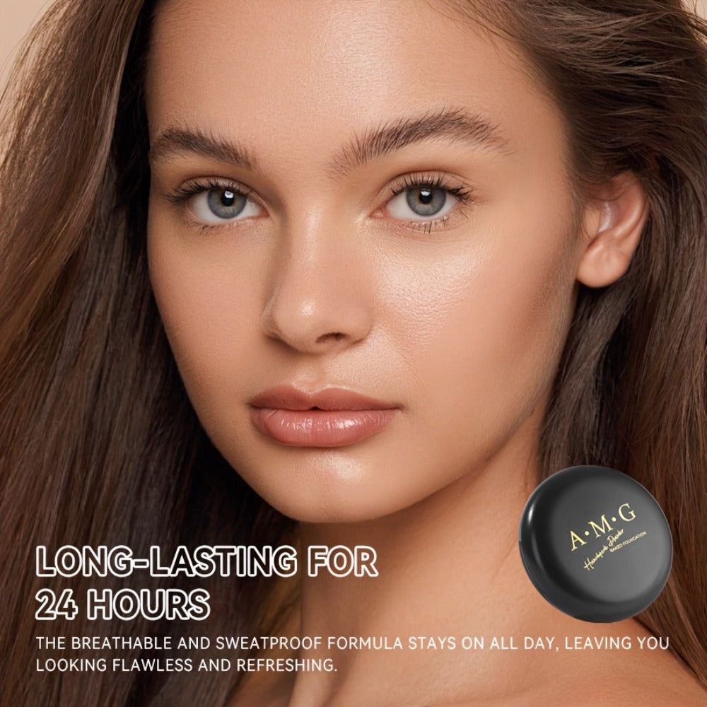 Marbled Pressed Powder Foundation Compact with Mirror in Six Shade Labels from Rose to Sand — image 17