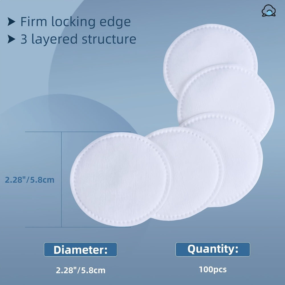 Makeup Remover Pads 600 Count Soft Hypoallergenic Lint-Free Cotton Rounds 360 Locking Edge Unscented Absorbent Disposable Fac