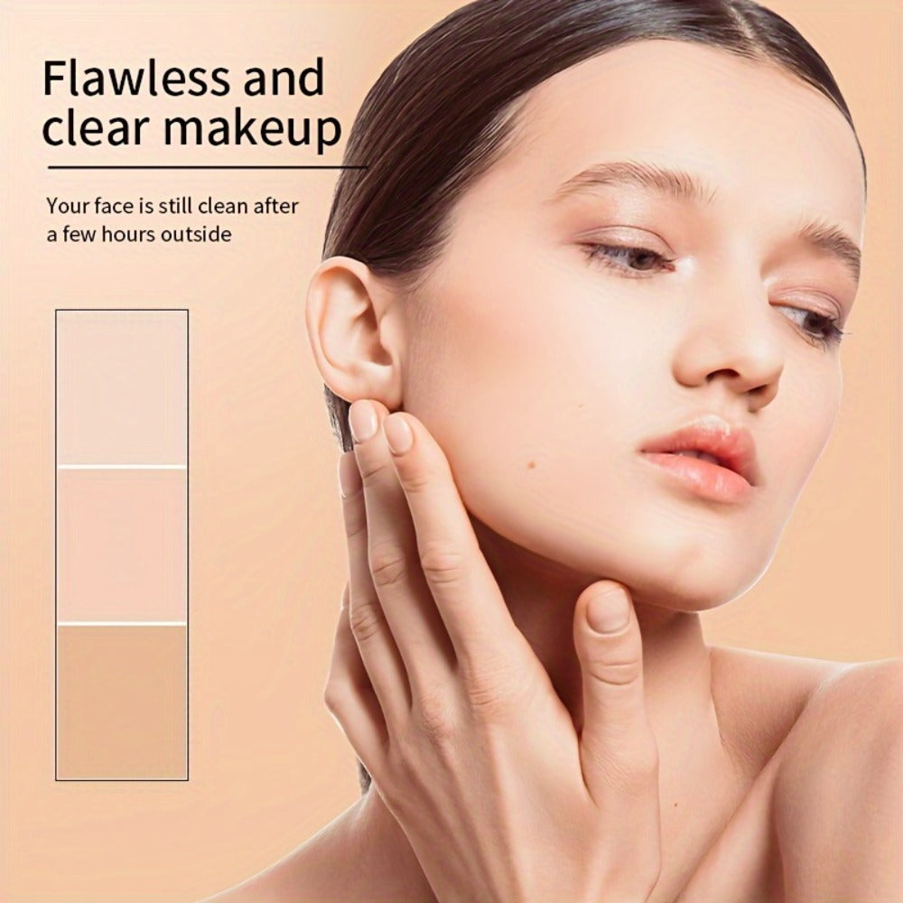 Air Cushion CC Cream Concealer Foundation MERCILEN Buildable Coverage Natural Dewy Finish, for Makeup, Travel and Everyday Va