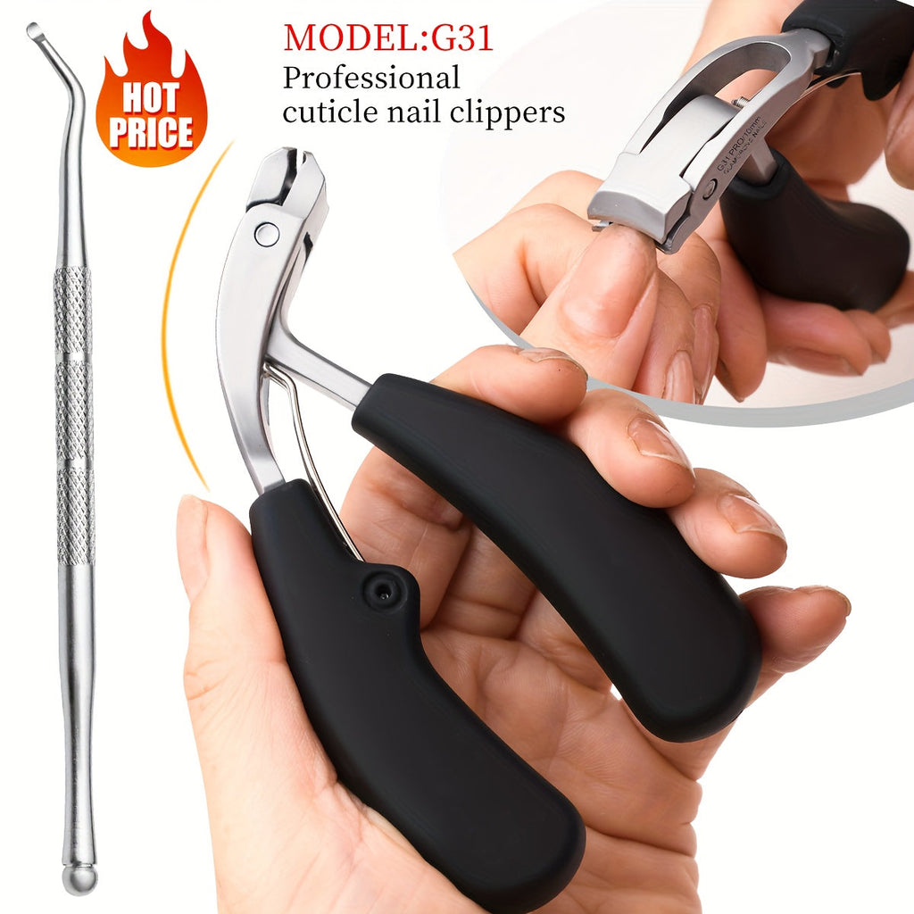 Two-Piece Nail Tool Set with Black-Handle Clipper and Slim Angled Detail Tool in Fitted Shapes — image 8
