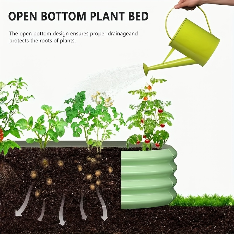 Raised Garden Bed with Trellis 90" Arched Galvanized Steel Planter Kit — image 6