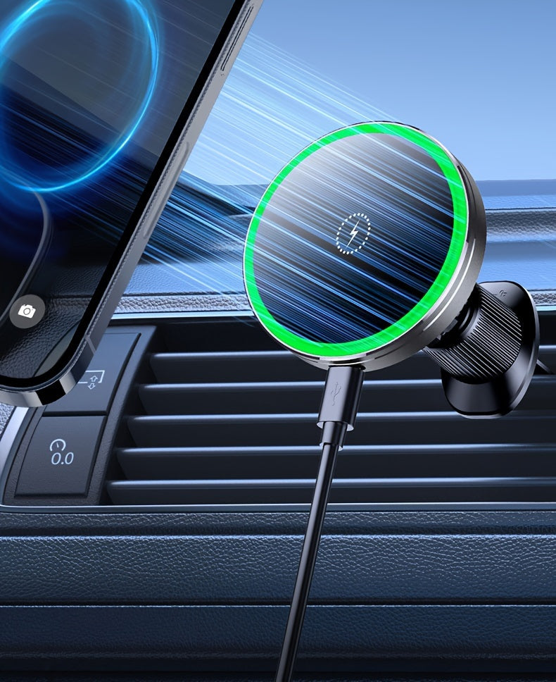 MagSafe Car Wireless Charger for iPhone 12-16 – Magnetic Air Vent Mount with Dual Cooling Fans, Qi1 Fast Charging — image 15