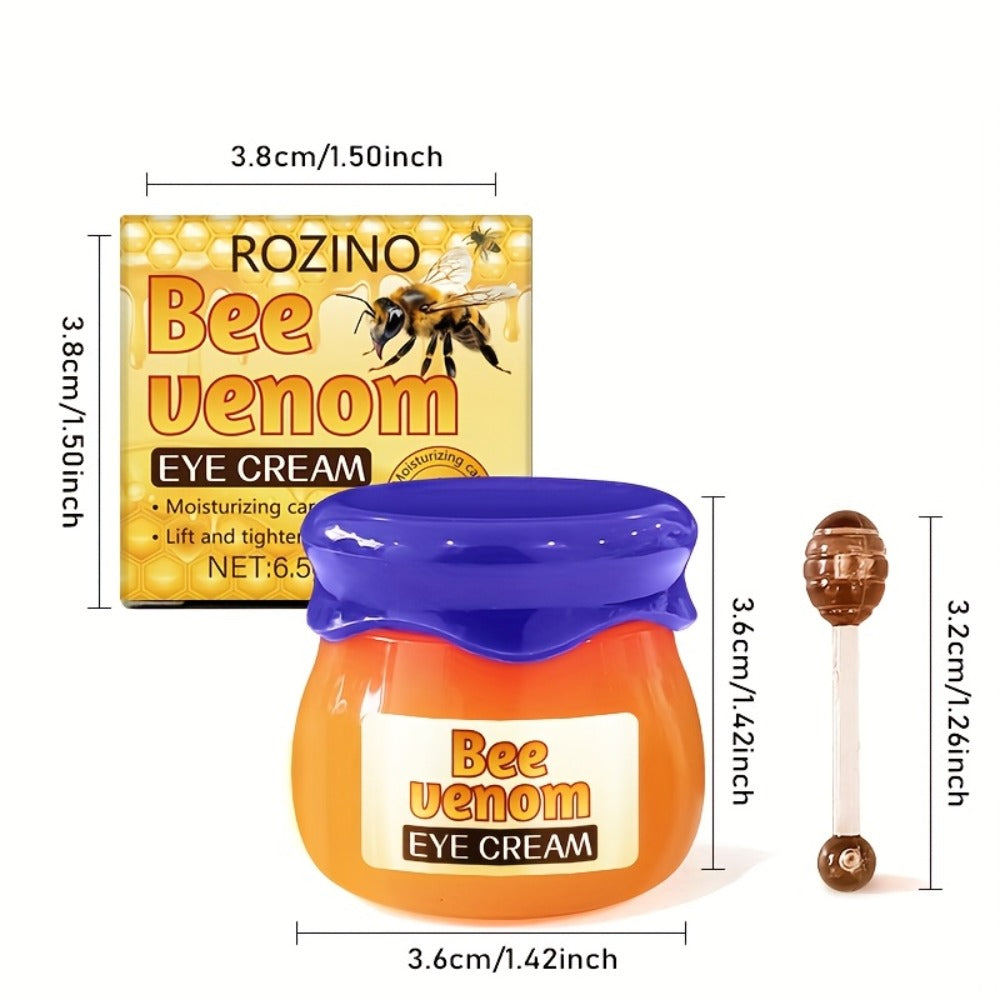 ROZINO Bee Venom and Honey Eye Cream Five-Pack in Small Cosmetic Jars with Coordinated Blue Lids — image 3
