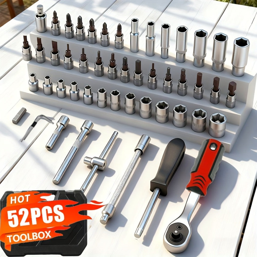 Emergency Vehicle Repair Tool Kit 45 to 171-Piece – Multi-Function Combination Wrench Set for Car, Bicycle & Motorcycle Outdo