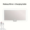 LED Car Visor Mirror Rechargeable – Ultra-Thin Vanity Mirror with 3 Light Modes (Daylight, Dashboard, Cockpit), Universal Fit
