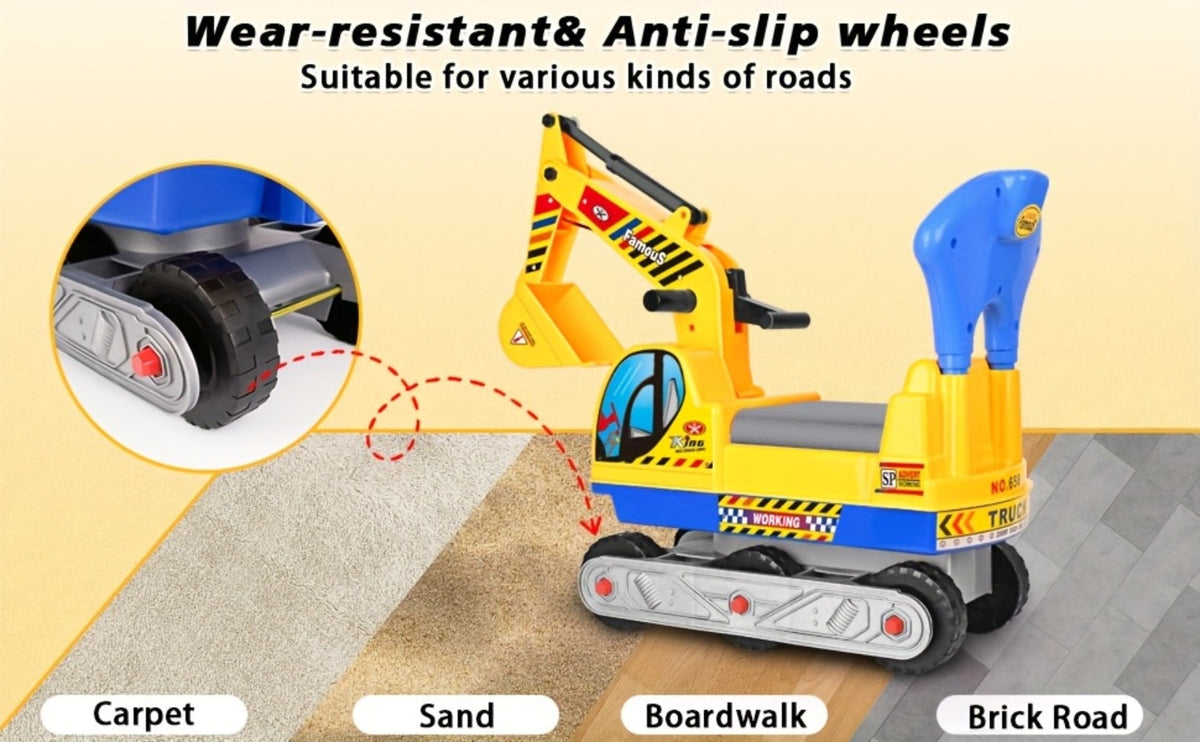 Kids Ride-On Construction Truck Large Manual-Powered Engineering Vehicle with the Listed Color, Size or Set Options for Every