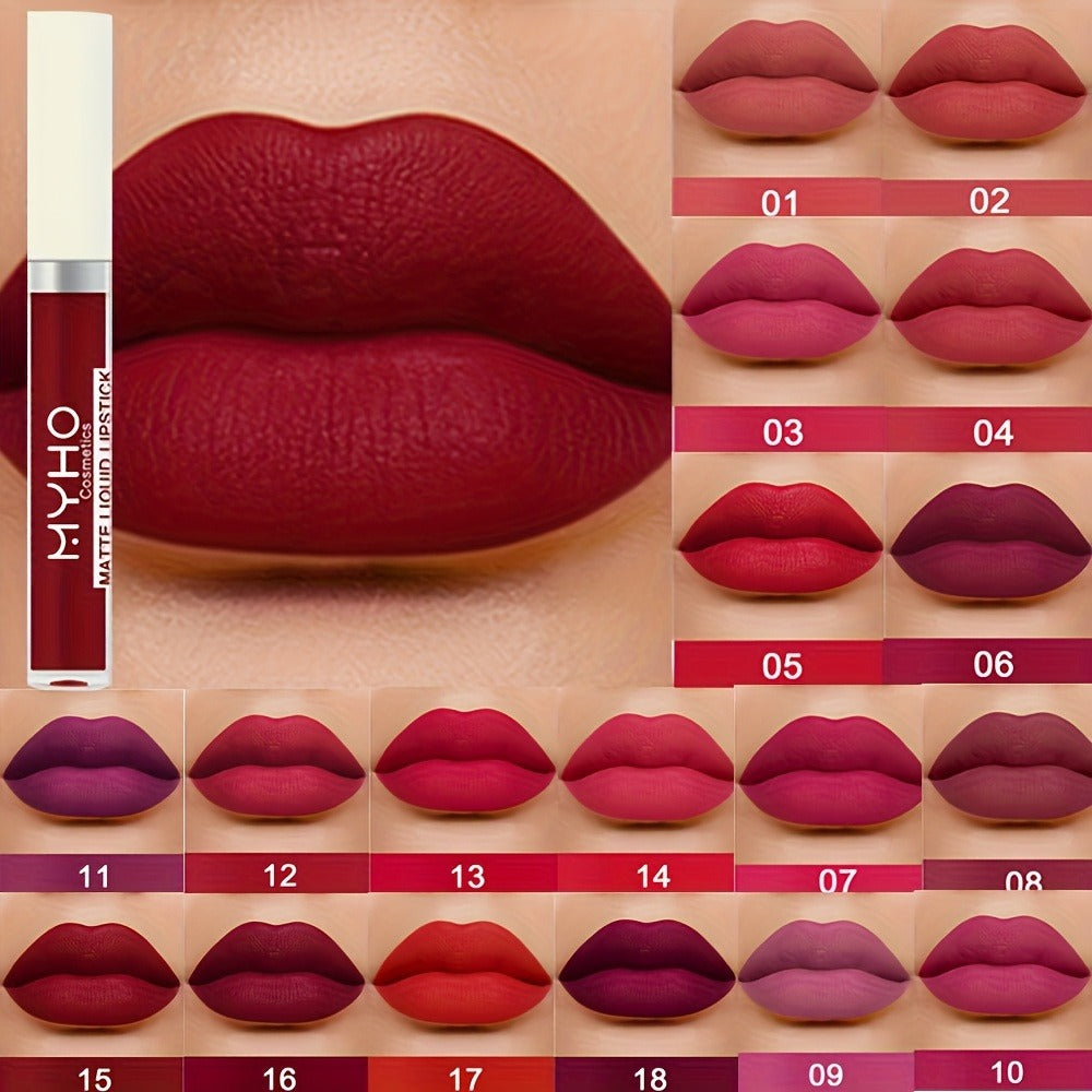 Lip Gloss Set by MYHO Cosmetics with 9 Matte Lip Colors per Set and Two Retained Shade Collections — image 1