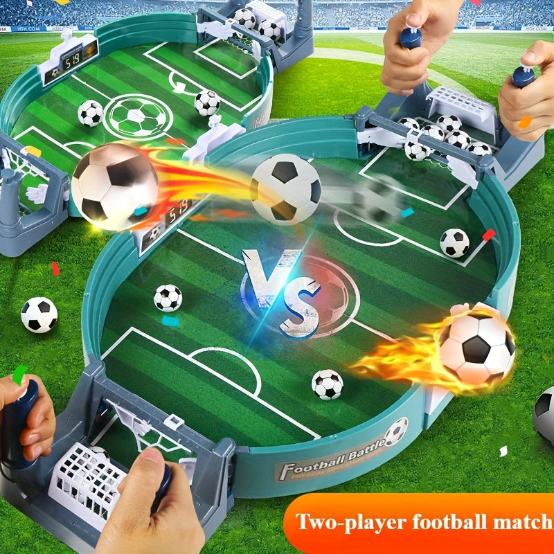 Table Football Game for Kids & Adults, 2-Player Tabletop Soccer Duel Board Game, Family Fun Indoor Game Night Gift for Boys G