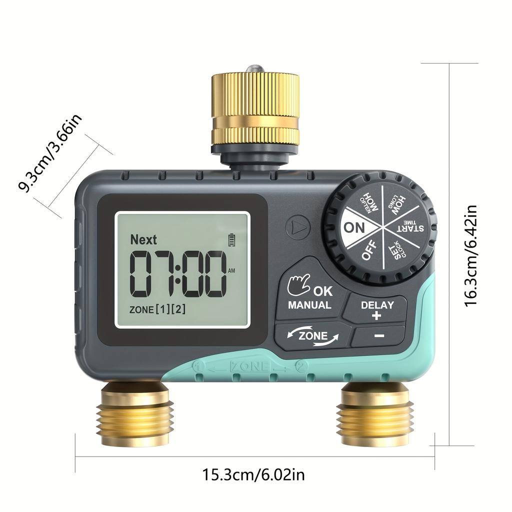 2-Zone Sprinkler Timer Programmable Faucet Irrigation Controller for Lawn & Yard, for Garden, Lawn and Yard Watering — image 