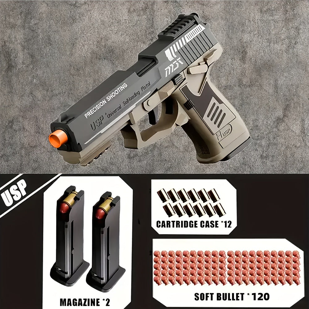 USP Bullet Toy Gun Pistol with Shell Ejecting, Continuous Rapid-Fire Foam Blaster for Boys & Girls — image 3