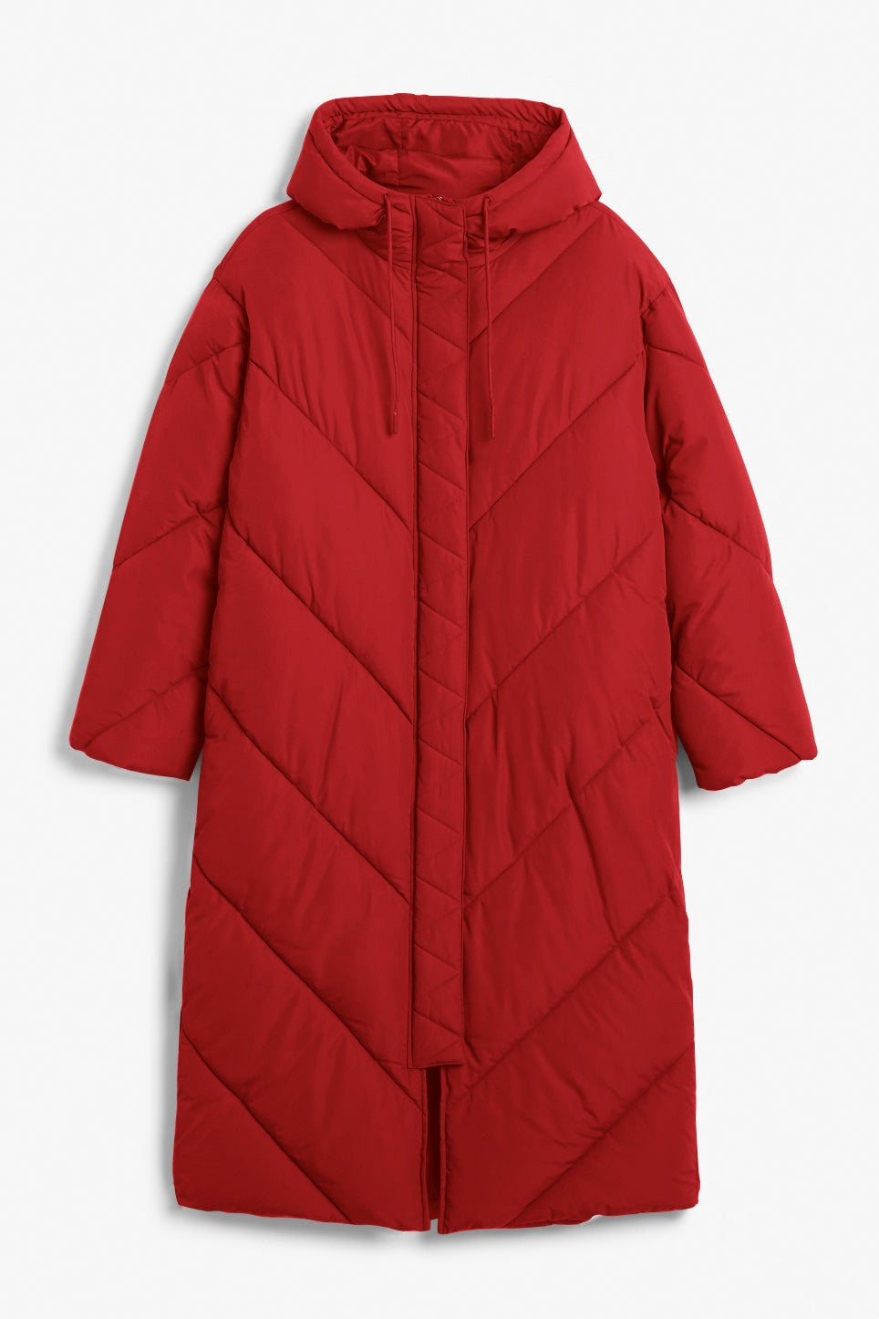 Solid Color Hooded Cotton Jacket Long Sleeve Zipper Coat For Women