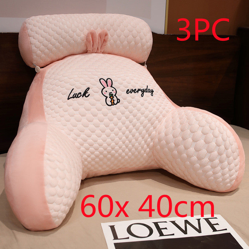 Sofa Fluffy Cushion Luncheon Pillow Triangle Reading Cushion Bedside Soft Large Backrest Lumbar Cushion Office Chair Cushion