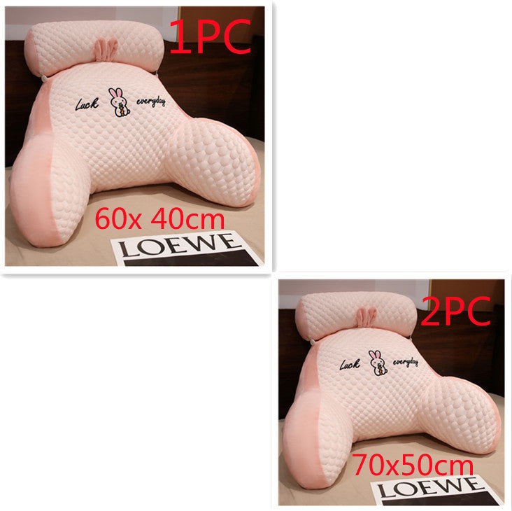 Sofa Fluffy Cushion Luncheon Pillow Triangle Reading Cushion Bedside Soft Large Backrest Lumbar Cushion Office Chair Cushion