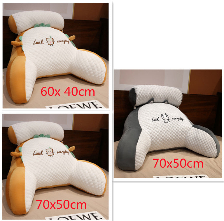 Sofa Fluffy Cushion Luncheon Pillow Triangle Reading Cushion Bedside Soft Large Backrest Lumbar Cushion Office Chair Cushion