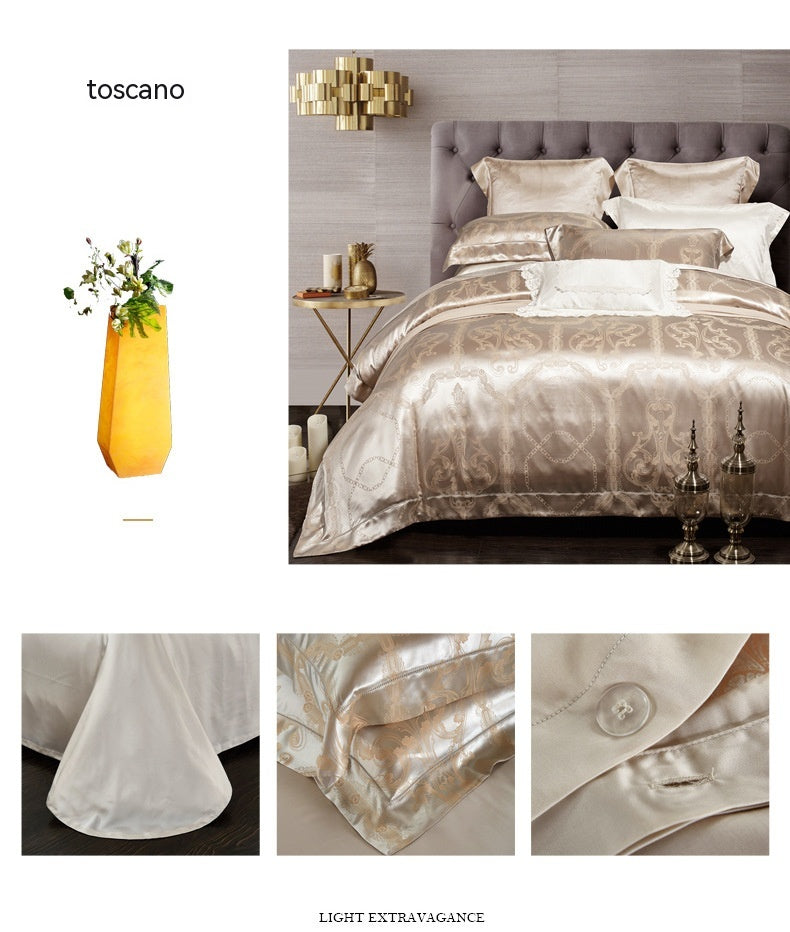 Silk Tencel Jacquard Bedding Four-piece Set