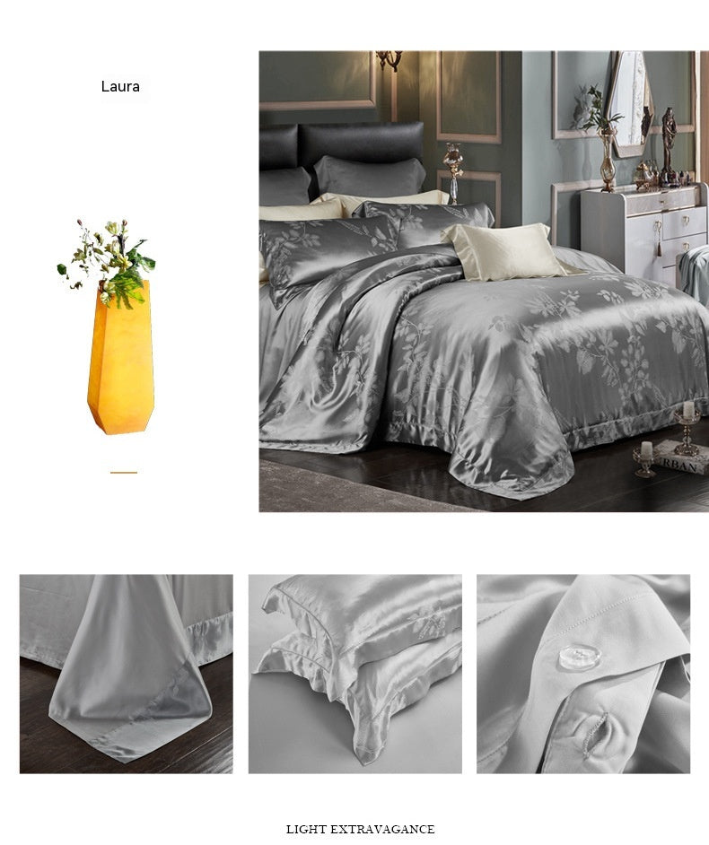 Silk Tencel Jacquard Bedding Four-piece Set