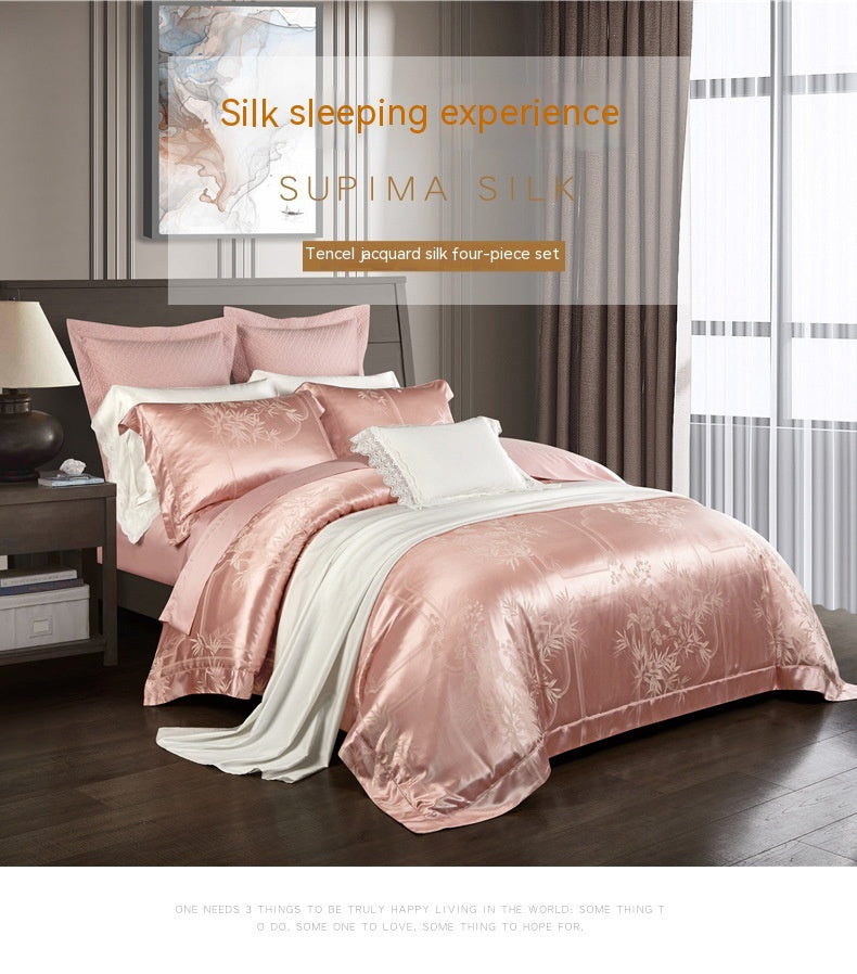 Silk Tencel Jacquard Bedding Four-piece Set