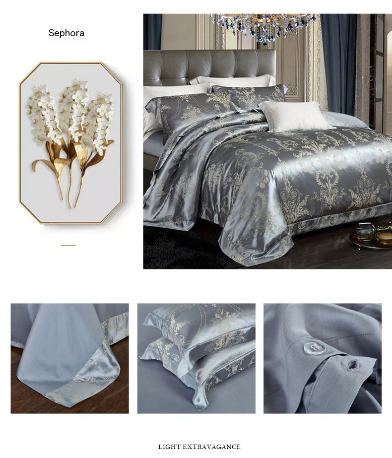 Silk Tencel Jacquard Bedding Four-piece Set