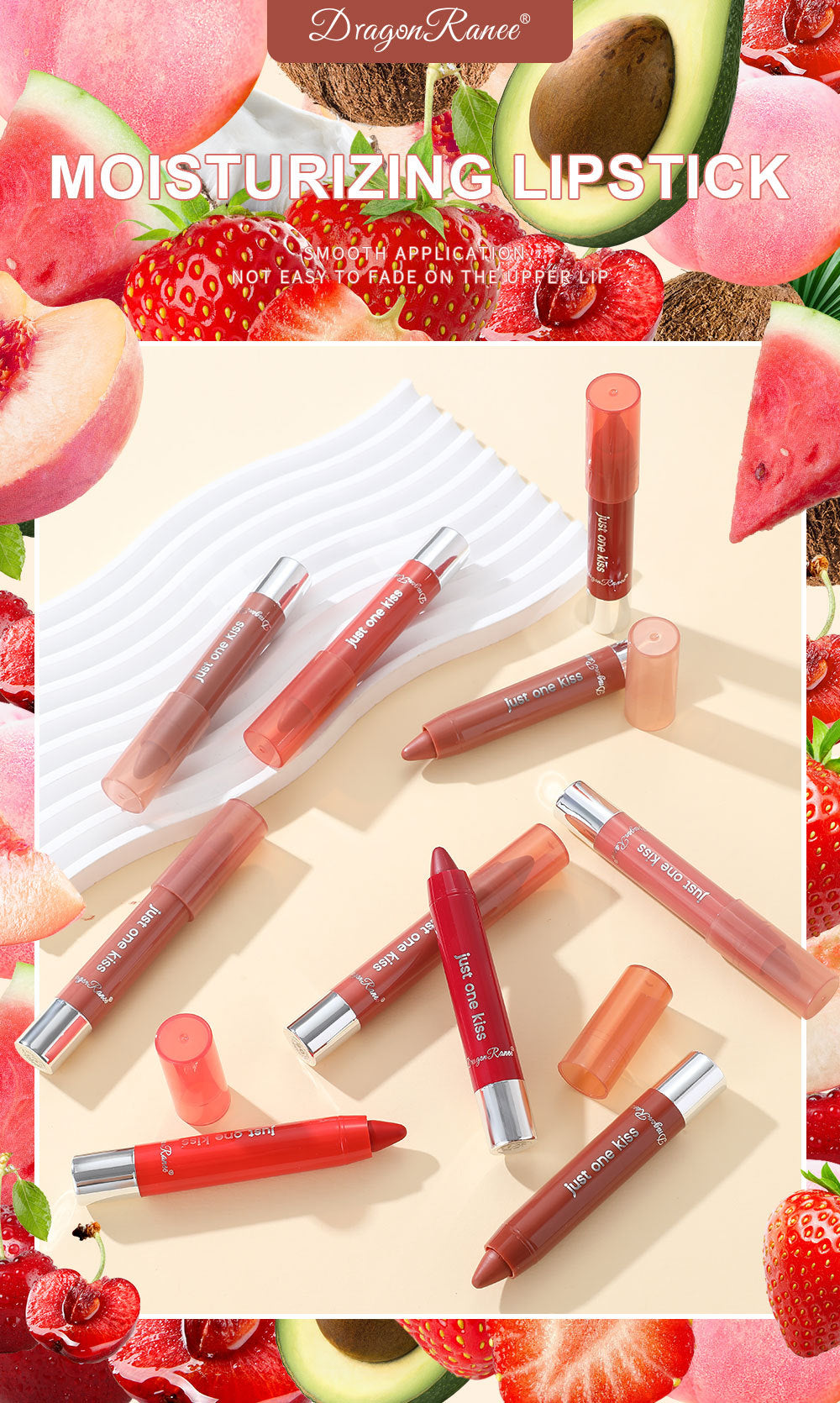 Solid Moist Lipstick Crayon Lipstick