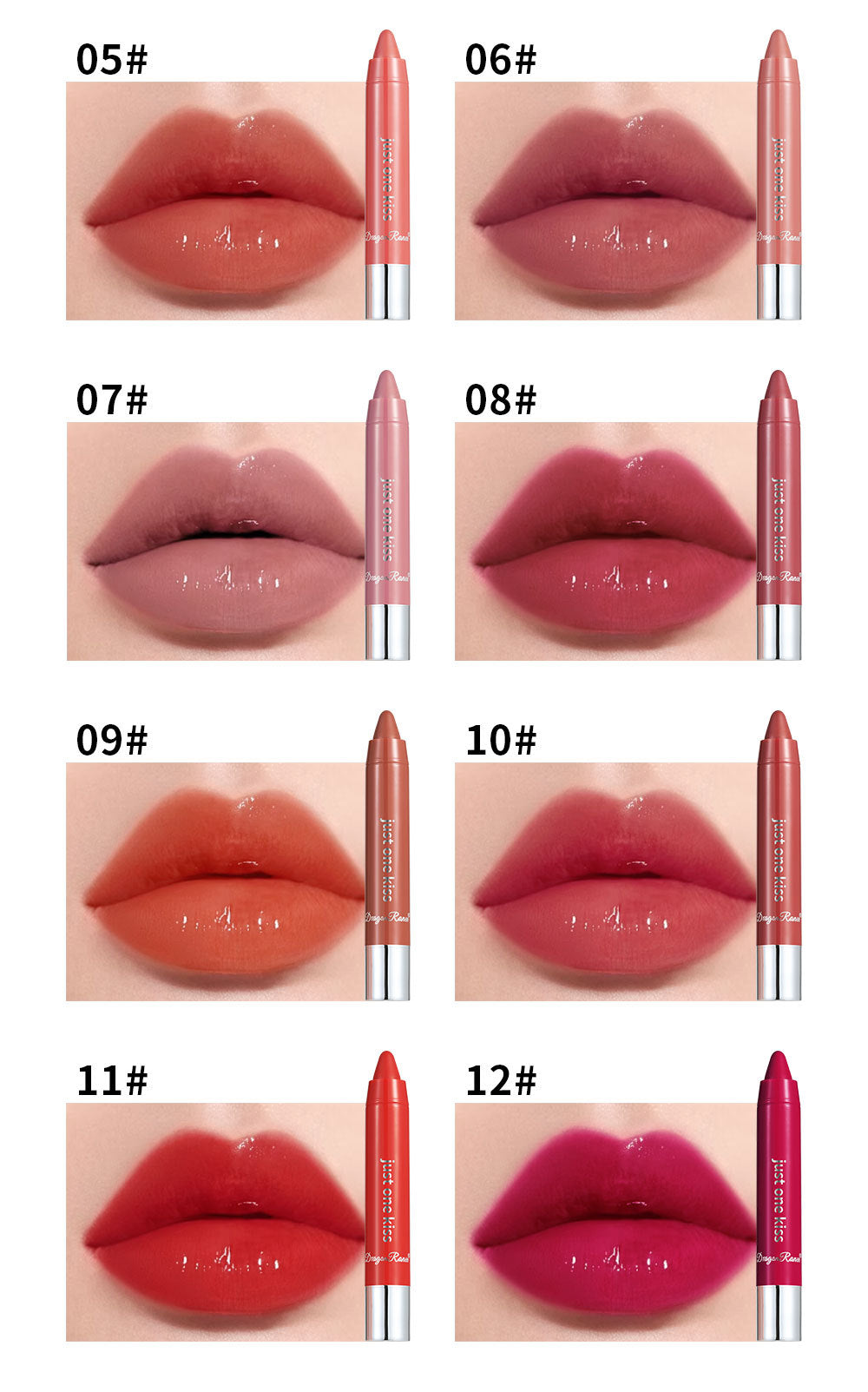 Solid Moist Lipstick Crayon Lipstick