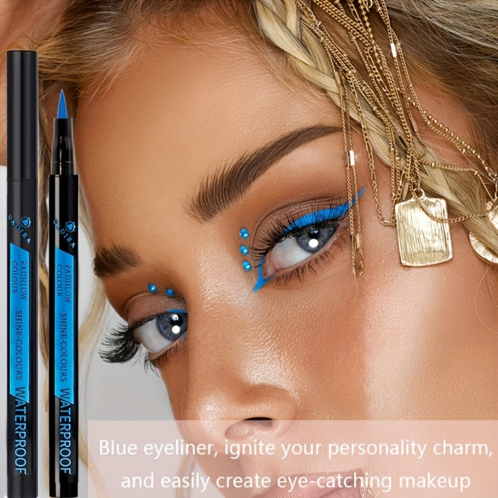 Fine-Tip Liquid Eyeliner Pen Set with Twelve Black and Bright Color Pens for Graphic Eye Looks — image 6