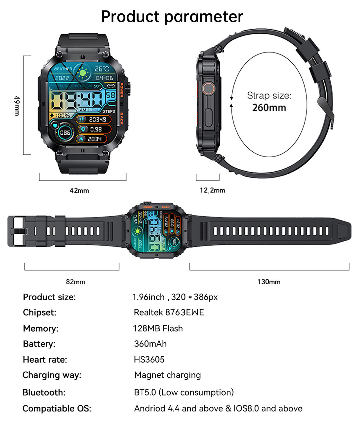 K57PRO Call Bluetooth Smartwatch