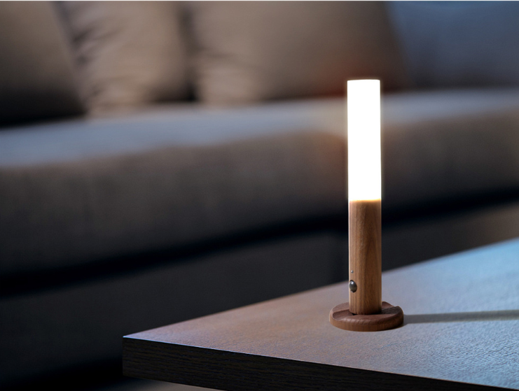 Auto LED USB Magnetic Wood Wireless Night Light Corridors Porch Lights PIR Motion Sensor Wall Light Cabinet Lamp