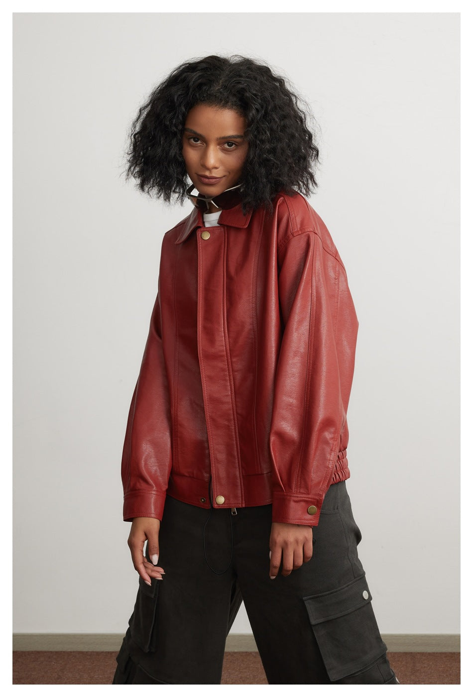 Leather Jacket Men And Women Special-interest Fashion Brand Sweet Cool Hot Girl Cropped Leather Coat