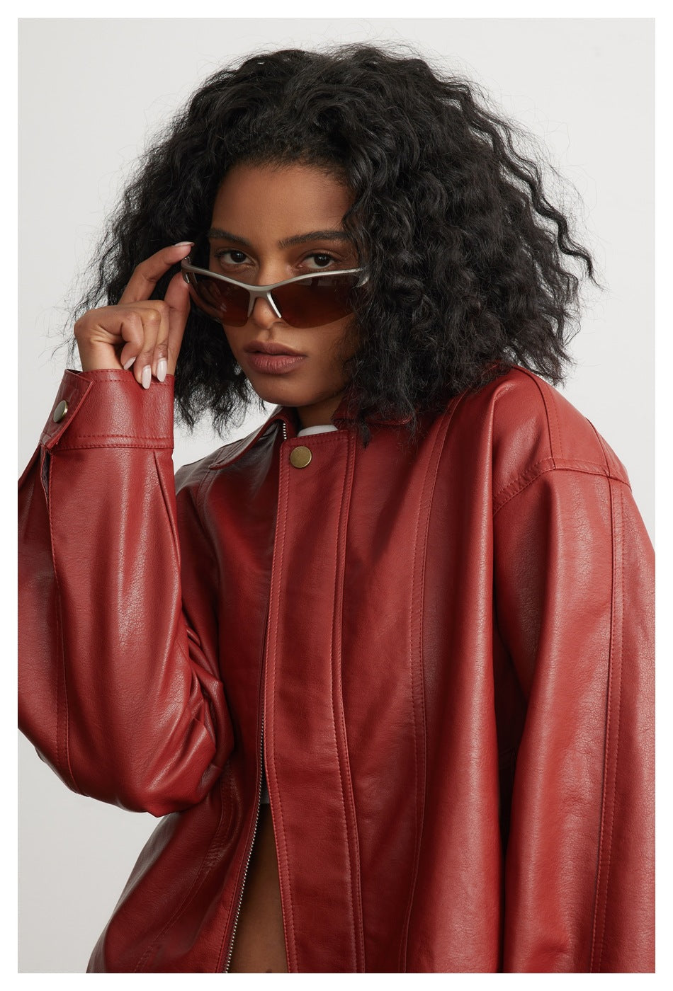 Leather Jacket Men And Women Special-interest Fashion Brand Sweet Cool Hot Girl Cropped Leather Coat