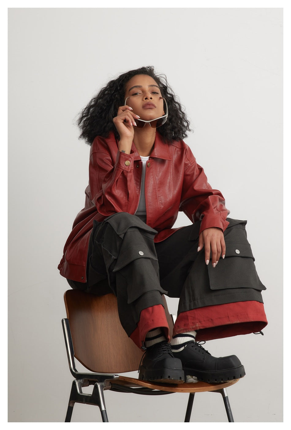 Leather Jacket Men And Women Special-interest Fashion Brand Sweet Cool Hot Girl Cropped Leather Coat