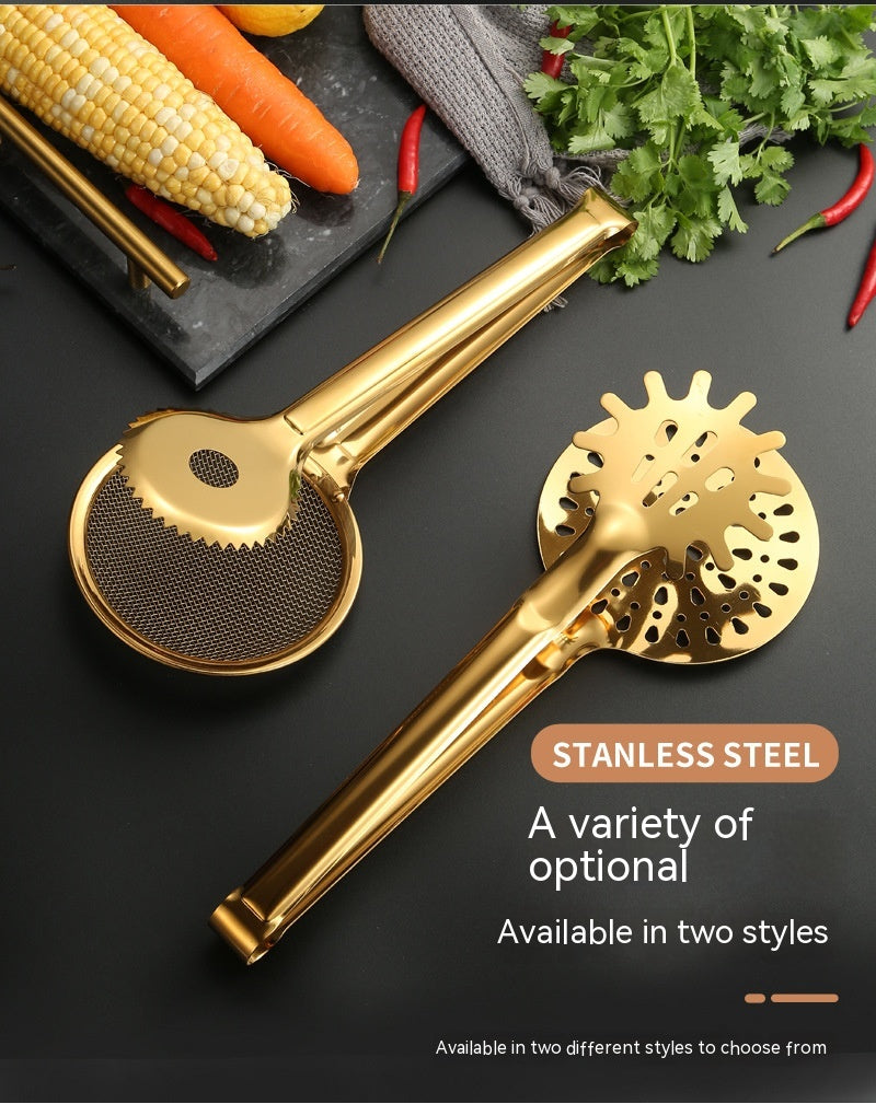 Kitchen Tools Stainless Steel Food Tong Fried Food Filter Clip