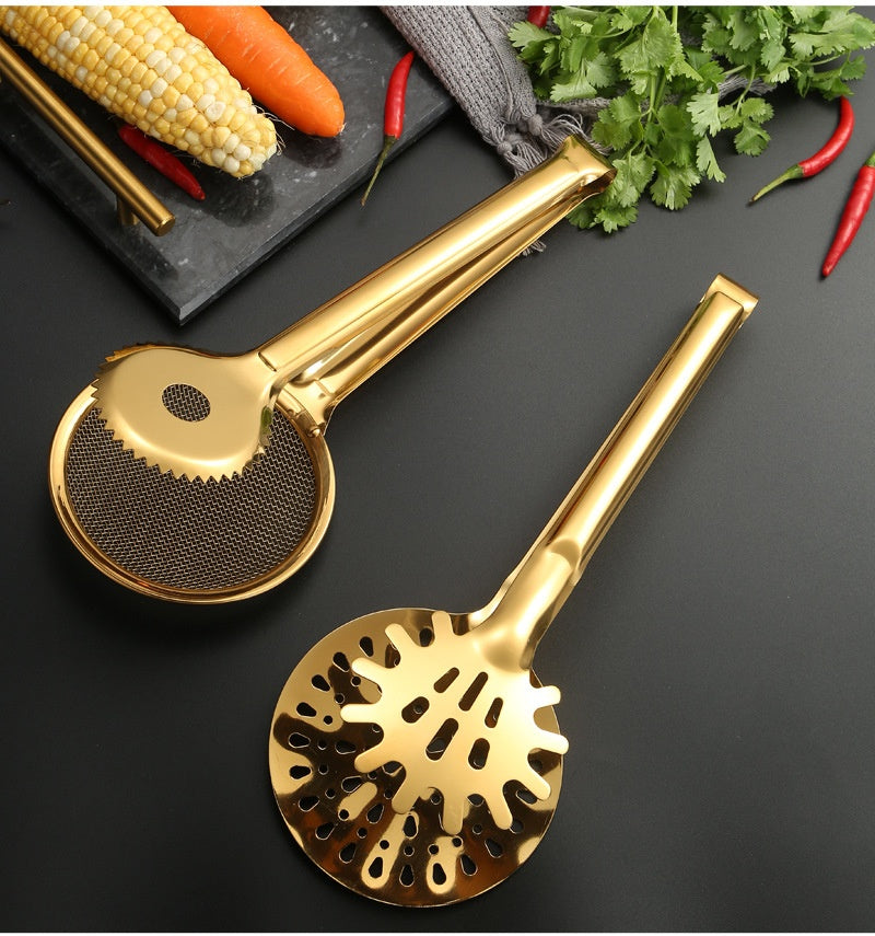 Kitchen Tools Stainless Steel Food Tong Fried Food Filter Clip