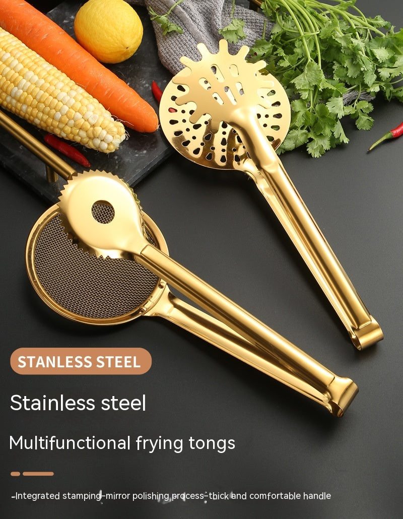 Kitchen Tools Stainless Steel Food Tong Fried Food Filter Clip