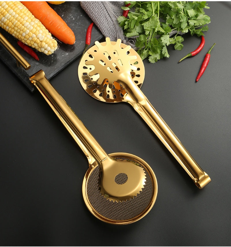 Kitchen Tools Stainless Steel Food Tong Fried Food Filter Clip