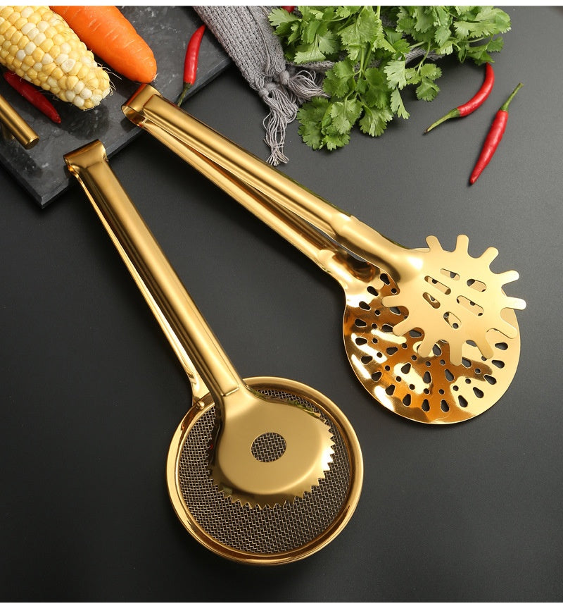 Kitchen Tools Stainless Steel Food Tong Fried Food Filter Clip