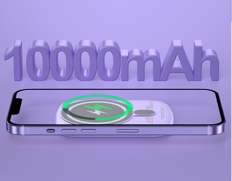 Fast Charging Compact And Portable Magnetic Wireless Power Bank