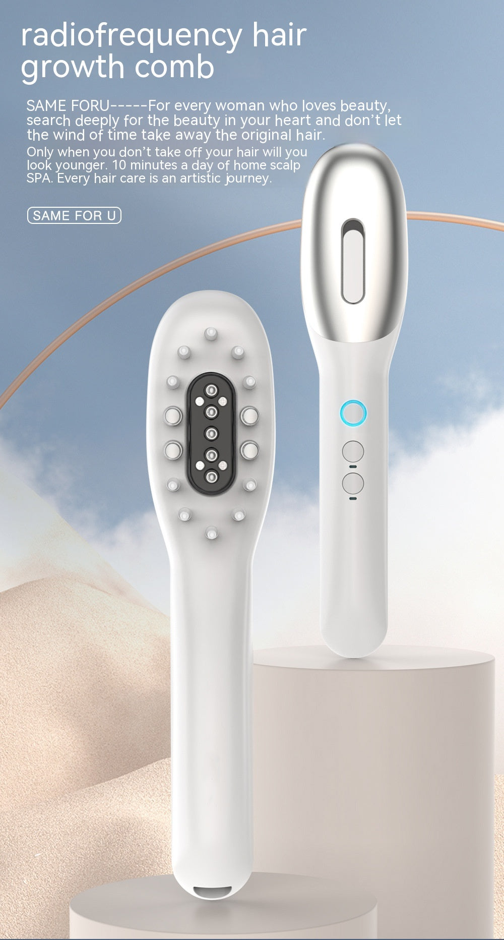 Electric Red Light Hair Comb Scalp Care Massager