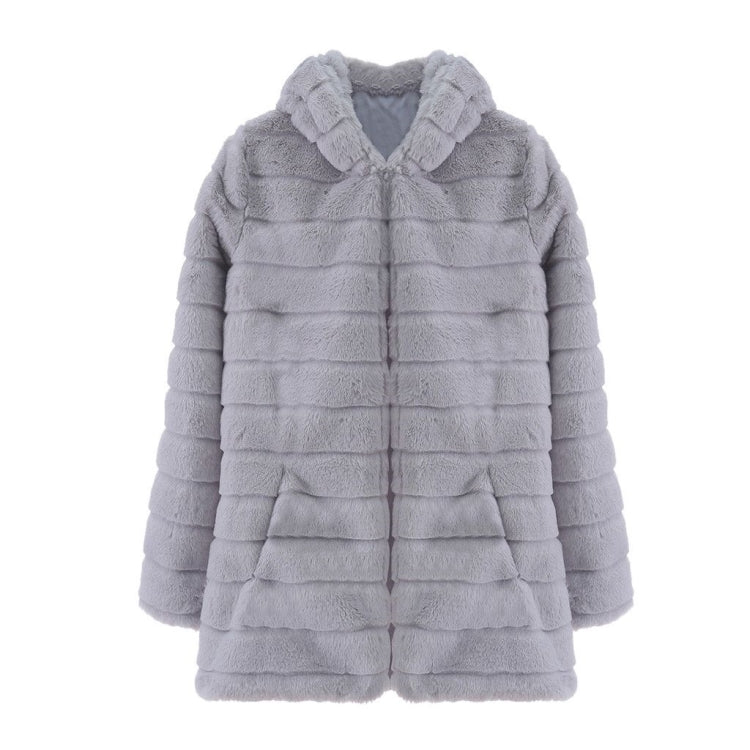 Jacket Winter White Big Solid Jackets For Women Long Coat