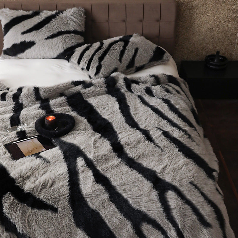 Long-haired Rabbit Wool Short Velvet Casual Cover Warm Blanket