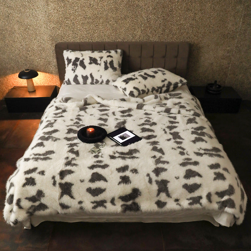 Long-haired Rabbit Wool Short Velvet Casual Cover Warm Blanket