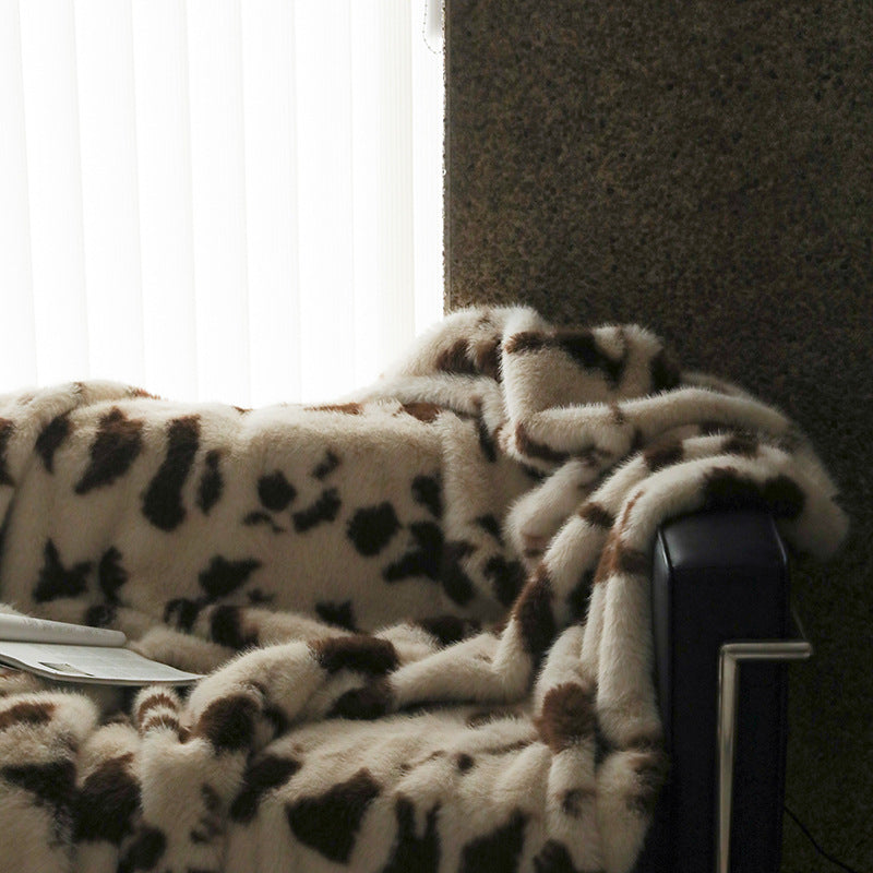 Long-haired Rabbit Wool Short Velvet Casual Cover Warm Blanket